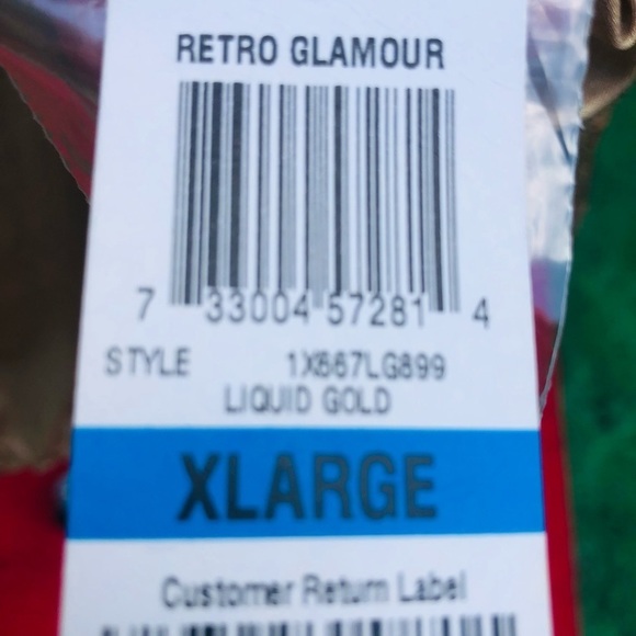 INC International Concepts size XL gold metallic 3/4 slit sleeve top - Picture 8 of 8